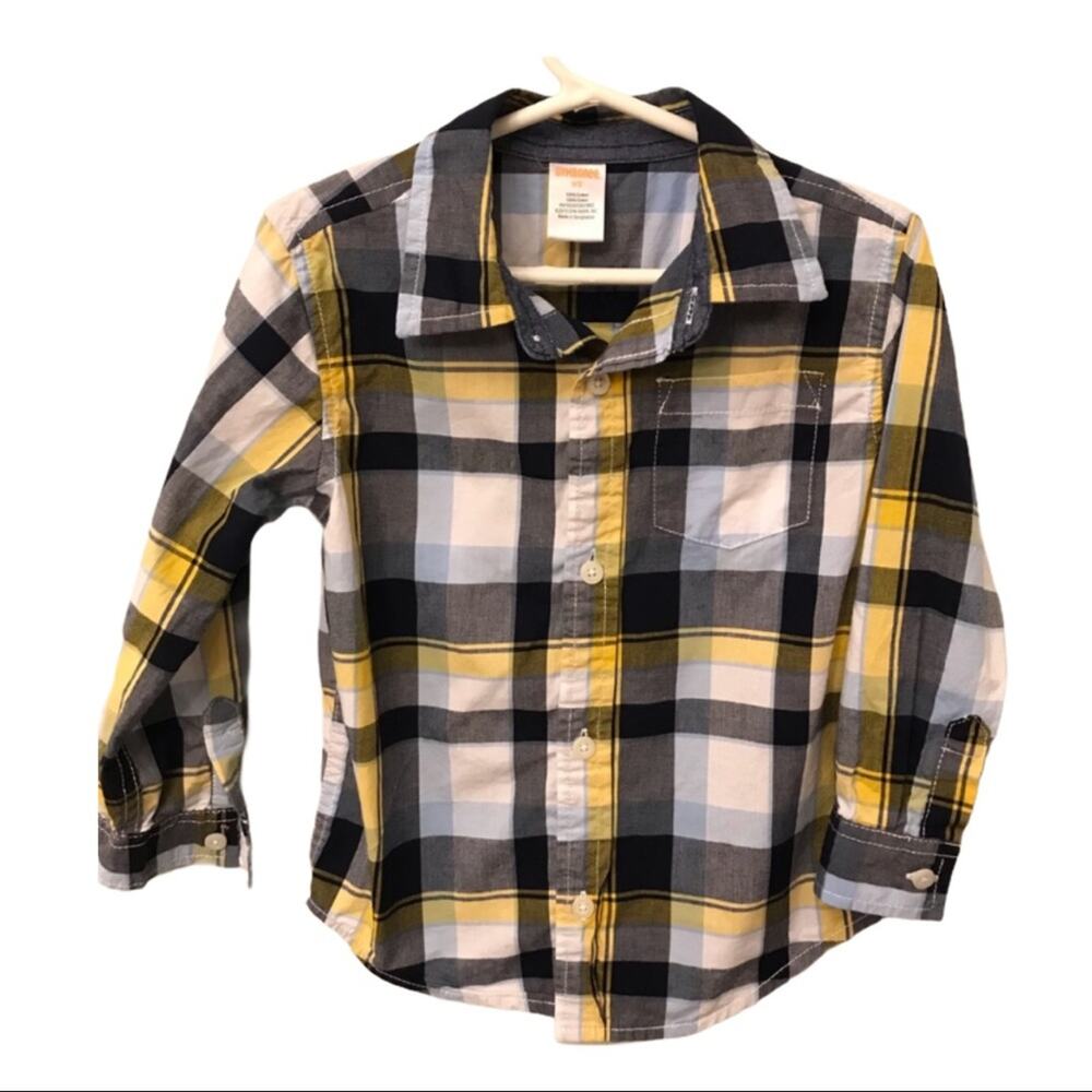 Gymboree Plaid Long Sleeve Button Front Shirt Boys